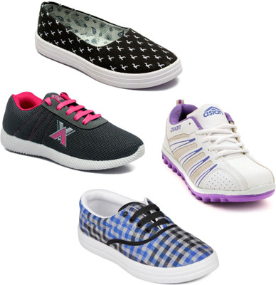 

Asian Women Casual & Running Shoes Combo Pack of 4 Walking Shoes For Women(Multicolor