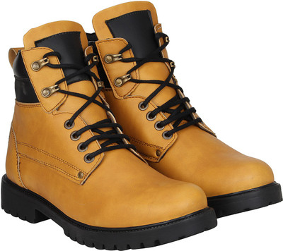 

Bachini Geove Men's Street Biker Rideing Boots For Men(Tan