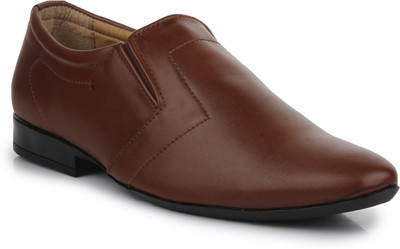 

Metrogue Men's Faux Leather Based Dress Loafers cum Corporate Shoes Slip On For Men(Brown