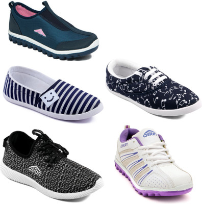 

Asian Women Casual & Running Shoes Combo Pack of 5 Walking Shoes For Women(Multicolor
