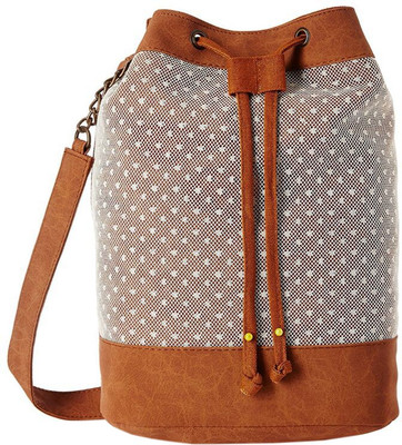 

Kanvas Katha Women Casual Tan PU Sling Bag