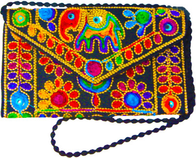 

Rupakshara Women Casual Black Cotton Sling Bag