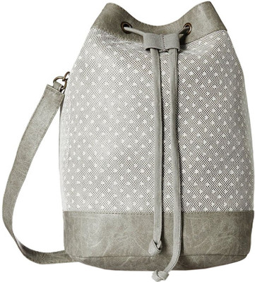 

Kanvas Katha Women Casual Grey PU Sling Bag