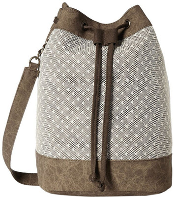 

Kanvas Katha Women Casual Brown, White PU Sling Bag