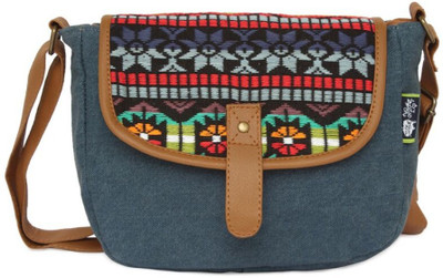 

Kanvas Katha Women Casual Grey PU Sling Bag