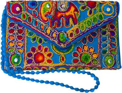 

Rupakshara Women Casual Blue Cotton Sling Bag