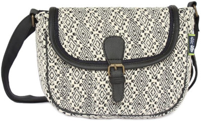 

Kanvas Katha Women Casual Black, White Acrylic Sling Bag