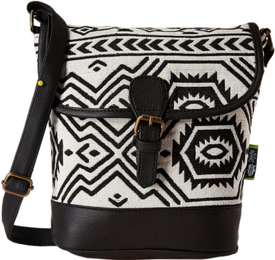 

Kanvas Katha Women Casual Black, White Acrylic Sling Bag