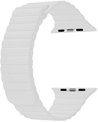 

Memore Leather Magnetic Band for Apple Watch Series 1, Series 2 & Sport & Edition 42mm White Smart Watch Strap(White)