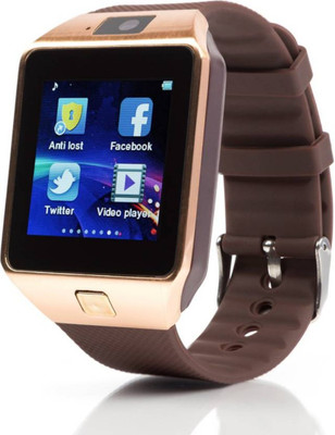 Ivox Bluetooth Smart Watch Golden Smartwatch(Brown Strap Regular)