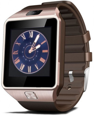 

Ivox Bluetooth DZ09 Smart Watch Compatible for Blackberry Z30 Golden Smartwatch(Brown Strap Regular)