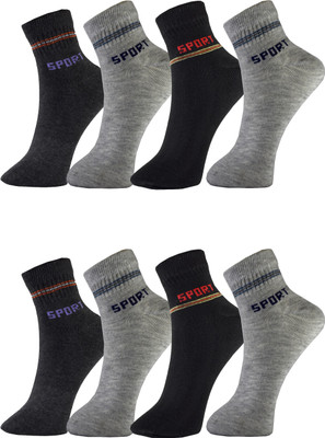 HICODE Men & Women Solid Ankle Length(Pack of 4)