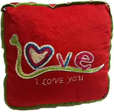 

Tako bell I LOVE YOU Square Shape Cushion - 20 cm(Red)