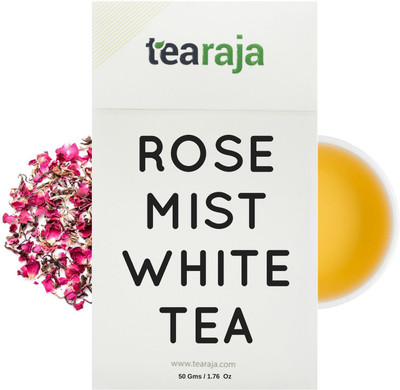 Tearaja Rose Mist White Tea Rose White Tea(50 g, Vacuum Pack)