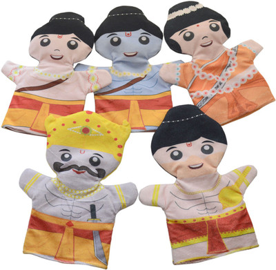 

Cuddly Toys Ramayana Story telling Hand Puppets Hand Puppets(Pack of 5)