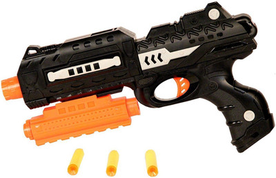 Johnnie Boy Battery Operated Laser Gun With Jelly Shots And Soft Foam Bullets(Multicolor)