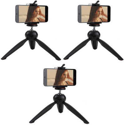 

Oxza SET OF 3 228 PHONE SINGLE PORTABLE TELEPHONE CAMERA CLIP STAND AND MINI Tripod(Black, Supports Up to 500 g)