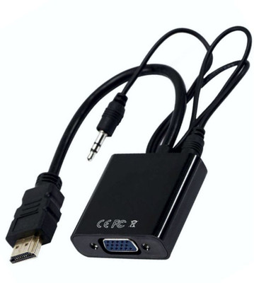 

Anweshas TV-out Cable 1080P HDMI to VGA Converter With 3.5mm Aux Audio Cable HDMI Male to VGA Female Adapter Cable for HDTV DVD TV Box(Multicolor, For TV)