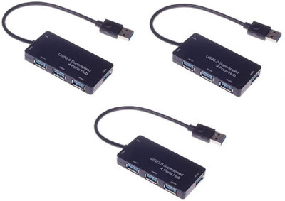 

Blendia Sets of 3 USB-3.0 Super Speed 4-Port Hub 3.0 USB USB Hub(Black)