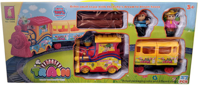 

Montez Rail Train & Track Set With Real Sound And Light(Yellow)