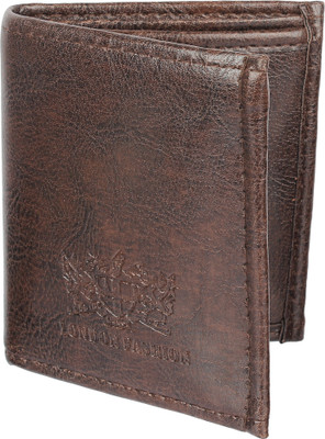 

HOB London Fashion Men Brown Artificial Leather Wallet(4 Card Slots), Dark brown