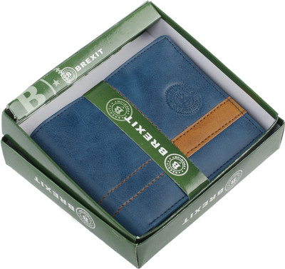 

Brexit Men Blue Artificial Leather Wallet(5 Card Slots)
