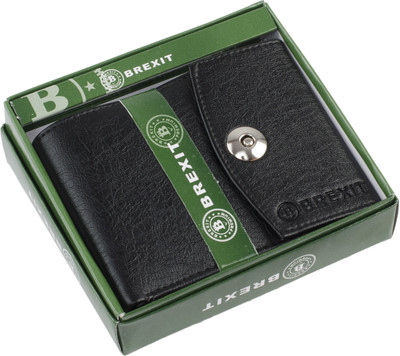 

Brexit Men Black Artificial Leather Wallet(8 Card Slots)
