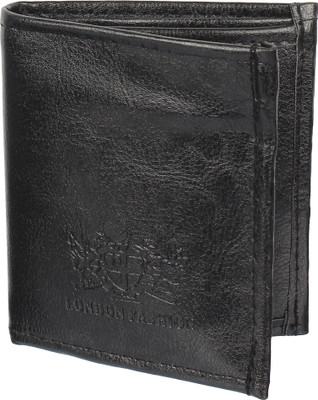 

HOB London Fashion Men Black Artificial Leather Wallet(4 Card Slots)