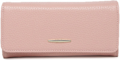 Dressberry Women Pink Artificial Leather Wallet(10 Card Slots)