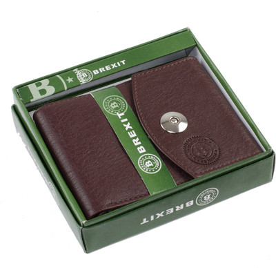 

Brexit Men Brown Artificial Leather Wallet(8 Card Slots)