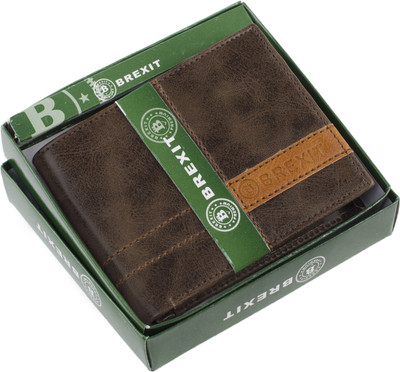 

Brexit Men Brown Artificial Leather Wallet(5 Card Slots)