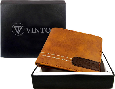 

Vinto Boys Blue Artificial Leather Wallet(3 Card Slots), Tan