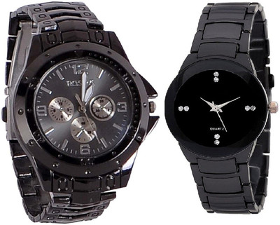 

blutech black combo watches for men and women(pack of 2) Watch - For Men & Women