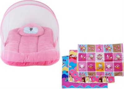 

Kidoyzz Cotton Mosquito Protector Comfy Baby Bed KDP6BBD003 Portable Crib(Fabric, Pink)