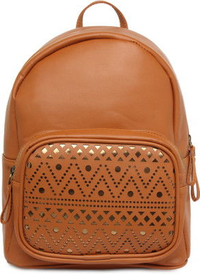 

Kanvas Katha Fashion Laser Cut Pu Backpack 4 L Backpack(Tan)