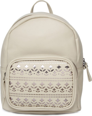 

Kanvas Katha Fashion Laser Cut Pu Backpack 4 L Backpack(Beige)