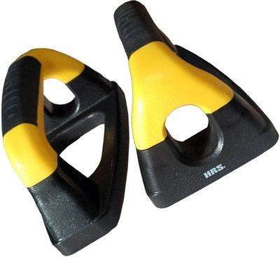 

HRS Push Up Bar Set with Neoprene Grip and Non Slip floor pads, Black/Yellow Push-up Bar(Yellow)