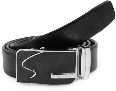 

SWISSMOUNTAINEER Men Formal Black Genuine Leather Reversible Belt, Brown