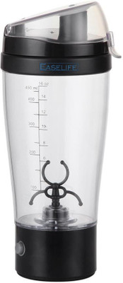

EASELIFE Premium Quality Electric Protein Shaker Blender Water Bottle Automatic Movement Vortex Tornado Transparent Multifunction Smart Mixer Cup 500 ml Shaker(Pack of 1, Black)