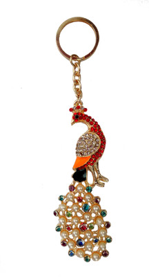 

JOSHISNEST Stylish Peacock Multi-Color Stone Key Chain(Multicolor)
