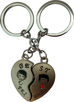 

JOSHISNEST Best Friend Broken Heart Key Chain(Silver)