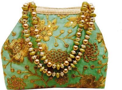 

Craftbazaar Party Orange Clutch