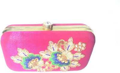 scriptures India Casual Pink Clutch