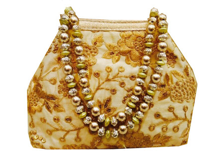 

Craftbazaar Party Brown Clutch
