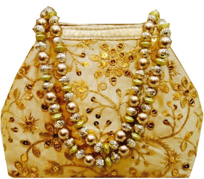 

Craftbazaar Party Gold Clutch