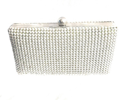 

Scriptures India Party Silver Clutch