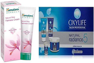 

Himalaya natural glow fairness cream (50 gm)oxy life salon professional radiance creame bleach (210 gm) set 2(Set of 2)