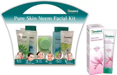 

Himalaya pure skin neem facial kit, Natural Glow Fairness Cream(Set of 2)