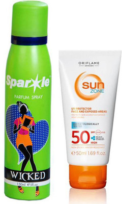 

Oriflame Sweden Pure Skin Mattifying Face Lotion 50ml (32649) With one sparkle perfume spray 150 ml(Set of 2)