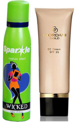 

Oriflame Sweden Giordani Gold CC Cream SPF 35 40ml (Light - 30988) Wth one sparkle perfume spray 150 ml(Set of 2)